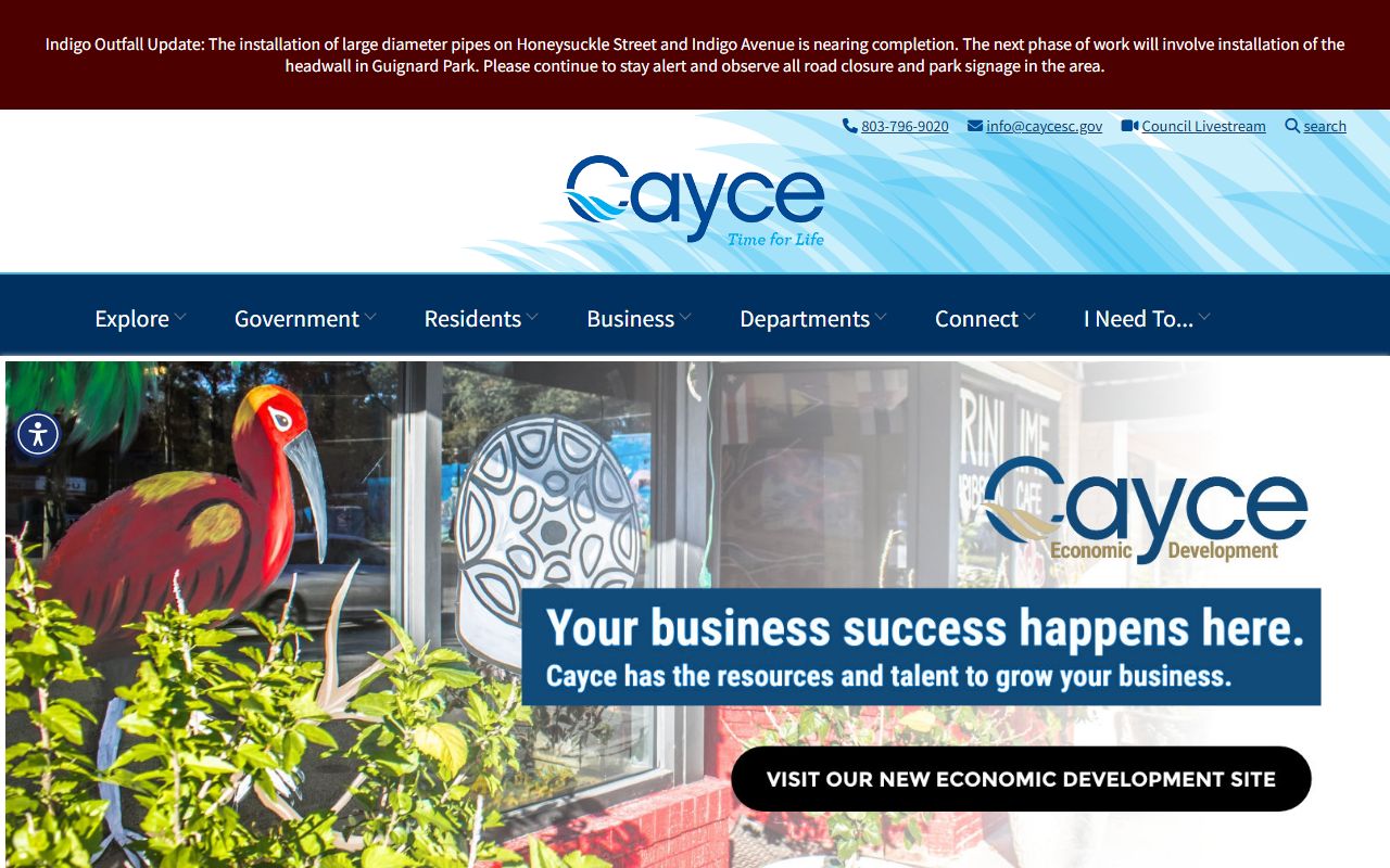 Cayce city website for Cayce residents directory searches
