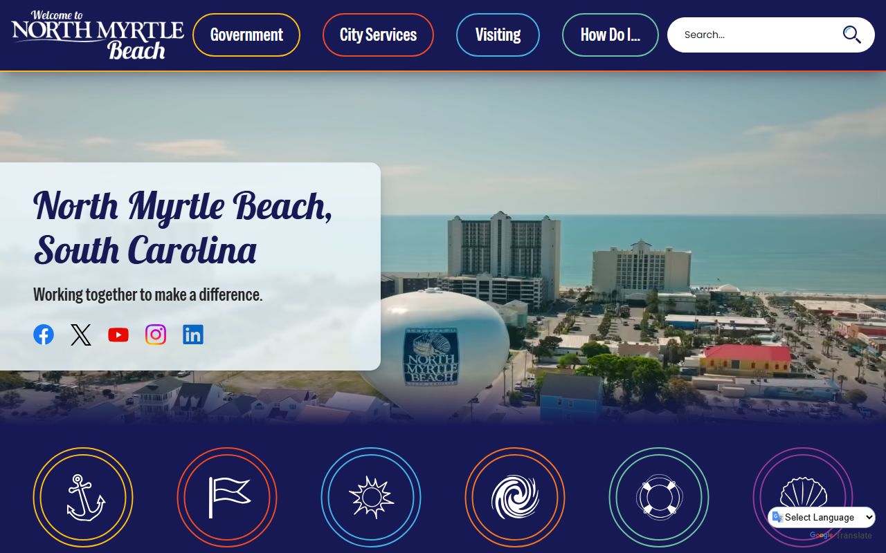 North Myrtle Beach city website for North Myrtle Beach residents directory searches