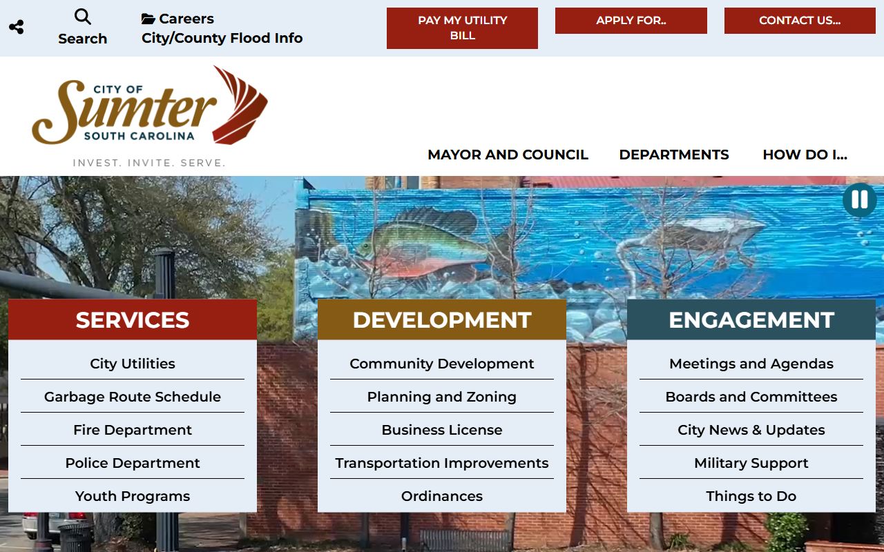 Sumter city website residents directory resource page