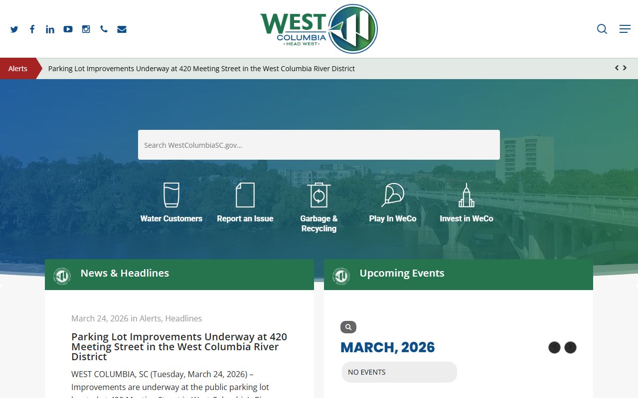 West Columbia city website for West Columbia residents directory searches