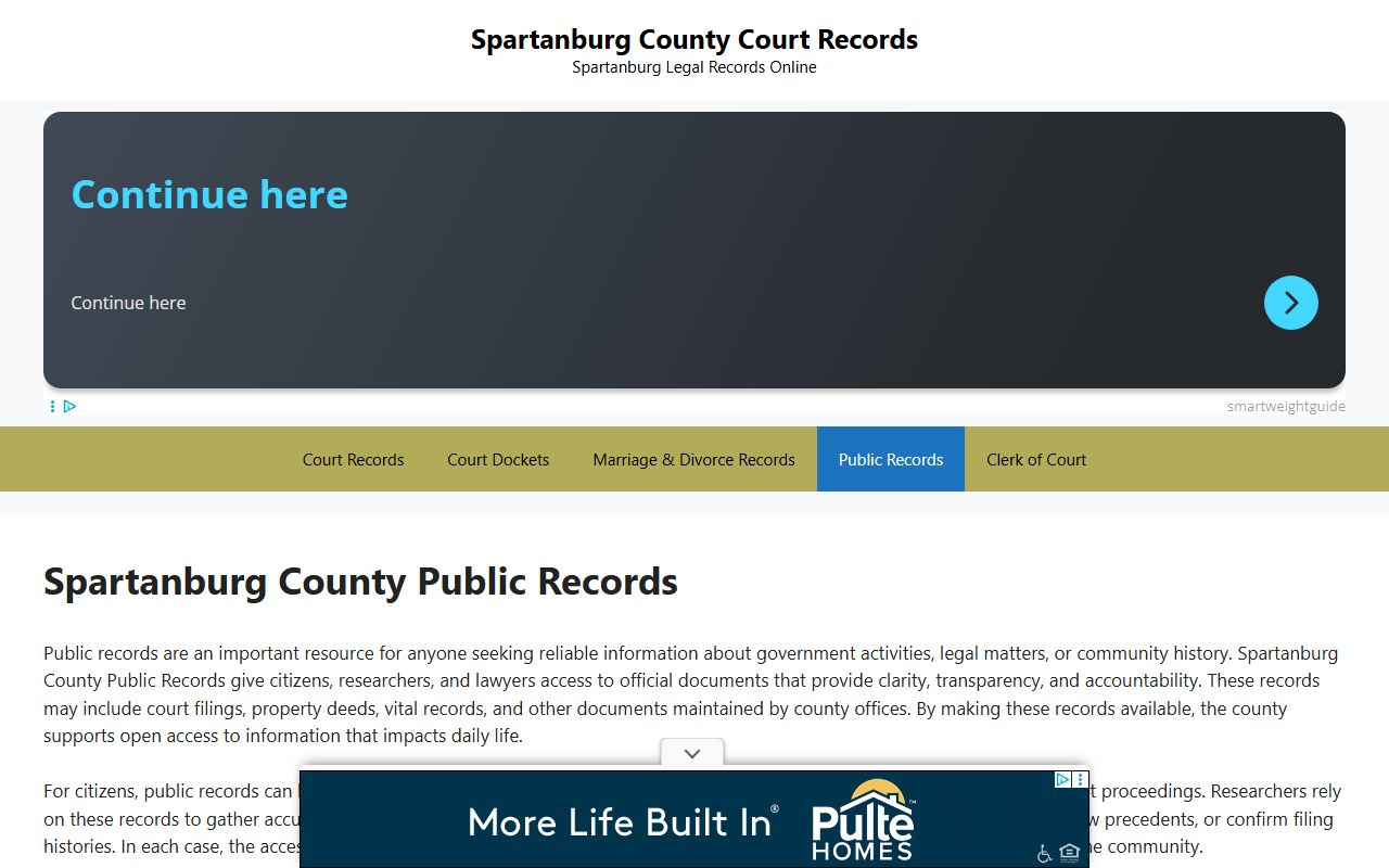 Spartanburg County court records residents directory